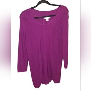 Coldwater Creek Purple Sweater Women's Size 12 Holiday Festive